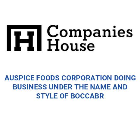 AUSPICE FOODS CORPORATION DOING BUSINESS UNDER THE NAME AND STYLE OF ...