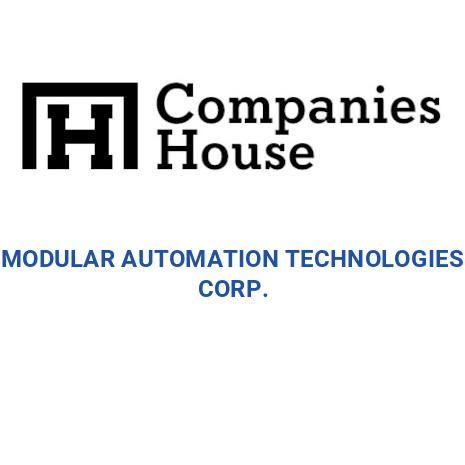 MODULAR AUTOMATION TECHNOLOGIES CORP. | Companies House Registry Search
